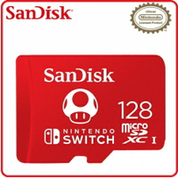 SanDisk Nintendo Switch 專用 microSDXC UHS-I(U3) 128GB記憶卡公司貨 SDSQXAO-128G-GNCZN