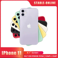 Apple iPhone 11 6.1" Original Retina LCD 64/128/256GB A13 IOS Genuine iPhone11 Unlocked 4G LTE Cell Phone