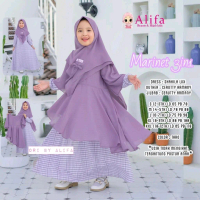 DRESS GAMIS ANAK MARINET FLAMBOYAN ORIGINAL ALIFA Muslim Wanita Syari