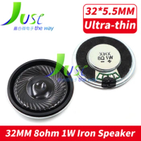 2Pcs 32MM 8Ohm 1W Iron Case Internal Magnet Speaker Ultra-thin 32*5.5MM Diameter 32 MM 8 Ohm 1 Watt Loud Speaker Loudspeaker