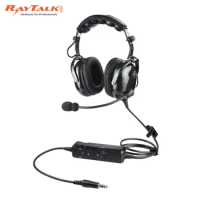 Carbon Fiber Helicopter Headphone with Bluetooth, U174 Pilot Headset, Active Noise Cancelling, MP3 Support, Ultra Lightweight