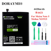 DORAYMI Battery BA621 for Meizu Note 5 Meilan Note5 M5 Note M621N M621Q Bateria 4420mAh Phone Batteries+Tools