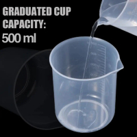 One Two Cups Gelas Ukur Plastik Dapur Laboratorium Measuring Cup 500ml - B4