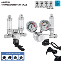 DIY Aquarium CO2 regulator Solenoid Valve Design Kit Fish Tank CO2 control System Pressure Fish tank co2Reducing Valve Equipment
