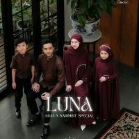 Luna Abaya Kazami Store Ori | Denaf.outfit - Gamis abaya Wanita Muslim best seller buat Lebaran