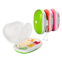 Cute Mini Portable Travel Pill Case, 6 Grids Medical Pill Box Drug Tablet Medicine, Snugly Close Sealing, Daily Organizer