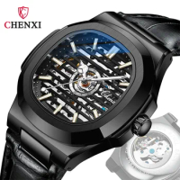CHENXI Men Wristwatch Automatic Mechanical Military Sport Business Male Clock Top Brand Luxury Skeleton Hollow Watch Gift 8822