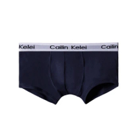 Cailin Kelei Brand Ready Stock Men's Mid Waist Thong Underwear Cotton Boxer Briefs Breathable U Convex For Comfortable Underwear