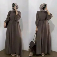 danira dress gamis simple eleghan matt cringkle airflow Ukuran L Hitam