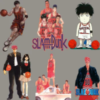 Slam Dunk Kaede Rukawa Heat transfer Anime movie vinyl Iron On Patches DIY stickers T-shirt Clothing decoration Applique