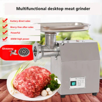 Desktop Commercial Electric Meat Grinder Sausage Stuffer Stainless Steel Shredder Slicer Meat Slicer Kitchen Meat Slicer 2200W