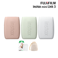 FUJIFILM 富士 instax mini Link3 手機印相機 原廠公司貨(10張底片束口袋透明保護套20入組合)