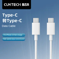 CukTech USB C Cable Type C To Type C Cable PD60W Fast charging For Apple iPhone 15 ipad Macbook Quic