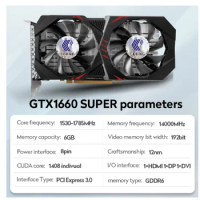 CCTING GTX 1660 SUPER 6GB GTX 1660 Ti 6GB 192bit gaming graphics card nvidia gtx 1660 super 6gb graphics card gpu desktop gaming