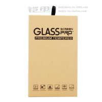 KJ-661 600PCS Wholesale with hanger colorful Kraft Paper Packaging BOX Package For iPhone Samsung Tempered Glass Screen Protecto