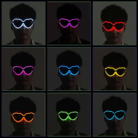 LED Glasses Neon Party Flashing Glasses El Wire Glowing Gafas Luminous Bril Novelty Gift Glow Sunglasses Bright Light Supplies