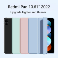 For Xiaomi Redmi Pad 10.61 2022 Case PU Leather Tri-Folding Flip Stand Tablet Cover For RedMi Pad 10.61 inch Mi pad 5 Pro Funda