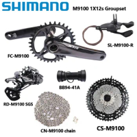 Shimano XTR M9100 Groupset 12s 165 170 175 Crank Cassette 10-51T SGS Rear Derailleur Long Cage Right Shifter BB 126 Link Chain