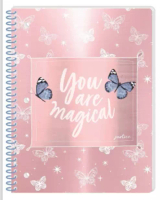 Justice Justice Girls Single Subject Notebook Pink Butterfly MULTI - Notebook Anak Perempuan