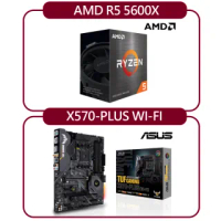 【ASUS 華碩】AMD R5 5600X+華碩 TUF GAMING X570-PLUS WI-FI(自組DIY兩件組R56)