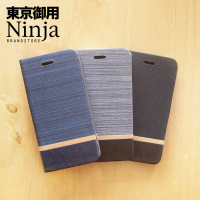 Ninja 東京御用 Apple iPhone 12 Pro Max（6.7吋）復古懷舊牛仔布紋保護皮套