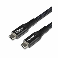 【POLYWELL】USB4 40G 100W Type-C公對公 編織充電線 80公分(USB TID認證線)