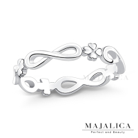 Majalica-925純銀戒指/女尾戒-無限幸運-銀飾品牌推薦