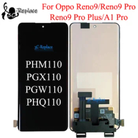 AMOLED Black 6.7 inch For Oppo Reno9 9 Pro 9 Pro+ A1 Pro LCD Display Screen Touch Digitizer Panel Assembly Replacement