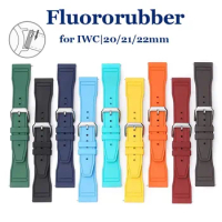 20mm 21mm 22mm Premium FKM Fluororubber Watchband for IWC Big Pilot Mark Portugieser TOP GUN Quick Release Straps Sport Bracelet