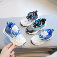 Children's Sneaker 2025 Spring and Autumn Boy's Casual Shoes Rotating Button Girls' Running Shoes So
