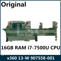 LSC Refurbished For HP 13-W Laptop Motherboard 907558-001 907558-601 16GB RAM I7-7500U CPU DA0X31MBAF0