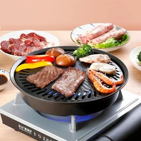 Korean Smokeless Barbecue Grill Pan Gas Household Non-Stick Gas Stove Plate Electric Stove Baking Tray BBQ Grill Barbecue Tools