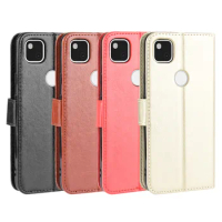 For Google Pixel 4a Case Luxury Leather Flip Wallet Phone Case For Google Pixel 4a Case Stand Function Card Holder