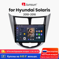 Junsun V1 AI Voice Wireless CarPlay Android Auto Radio for Hyundai Solaris Accent i25 2010-2016 4G Car Multimedia GPS 2din