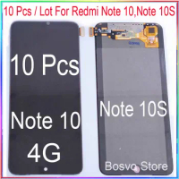 Wholesale 10 Pieces/Lot For Xiaomi Redmi Note 10 4G and Note 10S LCD screen display with touch assembly Note 10 5G