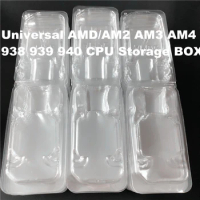 10pcs storage Boxes Clamshell Case CPU AMD Box Plastic Protection For Intel 775/1155/i3/i5/i7/940/AM4 IC Chipset Transparent Box