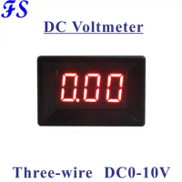 DC 0-10V Voltage Meter DC Voltmeter 0.36'' LED Digital DC Volt Panel Meter Mini Voltage Meter Power Supply DC 3.3-30V Three-wire