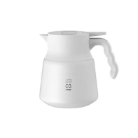 【HARIO】V60 VHSN系列雙層真空不鏽鋼保溫咖啡壺PLUS 03 800ml 白色(保溫 咖啡壺)
