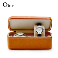 Oirlv Watch Box Multicolor PU Leather Watch Boxes Storage Black Flannelette Oirlv Jewelry Boxes Watch Box Organizer Storage Box