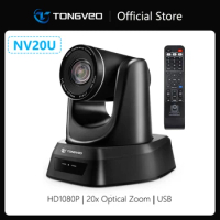 20X Optical Zoom PTZ Camera TONGVEO Video Conference Room USB 1080P Camera System for Business Meeting Church Worship Services