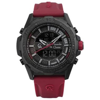 Alexandre Christie AC 9370 MH Red Black Rubber Strap Men's Watch