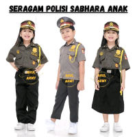 GROSIR!! SERAGAM POLISI SABHARA ANAK TK PAUD SERAGAM POLISI ANAK SETELAN SABHARA ANAK SERAGAM SEKOLA