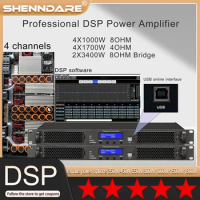 Professional Audio Power Amplifier 4 Channel DSP Digital Power Amplifier Line Array Sound System DJ Audio Speaker Subwoofer