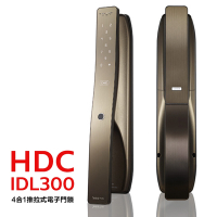 HDC現代集團 IDL300 指紋/密碼/卡片/鑰匙推拉式智能門鎖(附基本安裝)