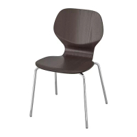SIGTRYGG 餐椅, 深棕色/sefast 鍍鉻