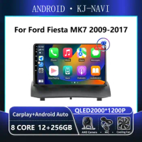 Android 14 Carplay For Ford Fiesta MK7 2009 - 2017 Stereo Car Radio Multimedia Player GPS Navigation 2 din DSP WIFI