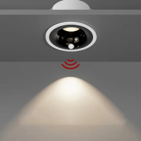 1pc LED Recessed Downlight PIR Motion Sensor LED Ceiling Lamp Downlight Light 7W 10W 12W 220V Smart Spot Led Downlight
