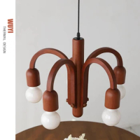 Danish 1960s medieval teak wood living room pendant lamp living room pendant lamp Nanyang retro bedroom dining room lamp