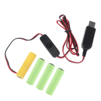 Bộ khử pin AA, Cáp cấp nguồn USB, Thay thế cho 4 pin AA 1.5V