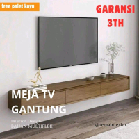 FT.64 Meja tv gantung Rak tv gantuk Meja tv dinding 3 laci Meja ruangan Meja melayang Meja tamu
